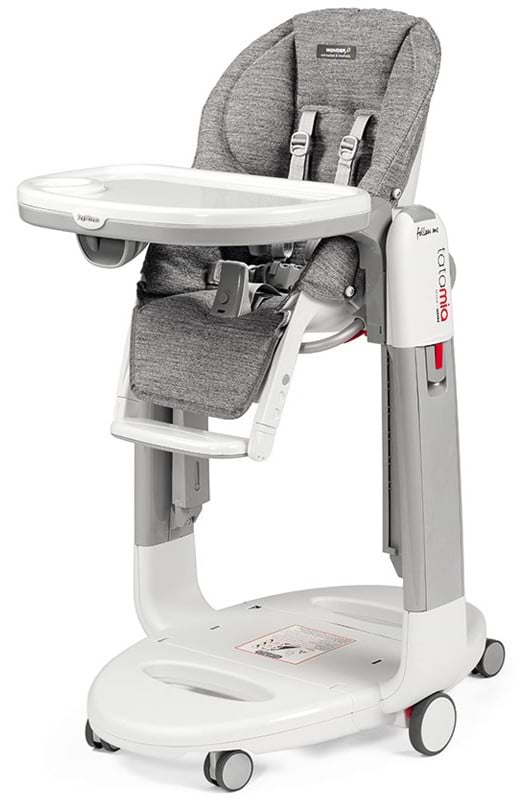 Стільчик-качалка для годування Peg-Perego Tatamia Follow Me Wonder Grey (пятноустройчивый серый) - Фото 1