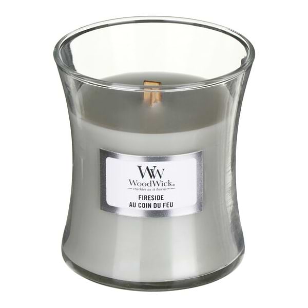 Фото - Свічка скло Woodwick Medium Fireside (Камін) 275г (92106E)