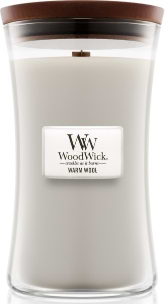 Свічка скло Woodwick Large Warm Wool (Тепла шерсть) 609г (1725423E) - Фото 1