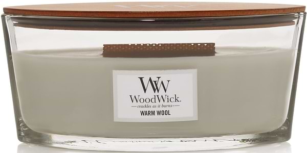 Фото - Свеча стекло Woodwick Ellipse Warm Wool (Теплая шерсть) 453г (1725446E)