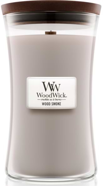 Фото - Свічка скло Woodwick Large Wood smoke (Деревний дим) 609г (93075E)