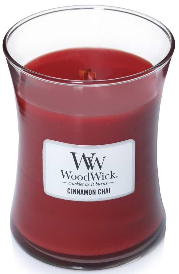 Фото - Свеча стекло Woodwick Medium Cinnamon Chai (Чай с корицей) 275г (92104E)
