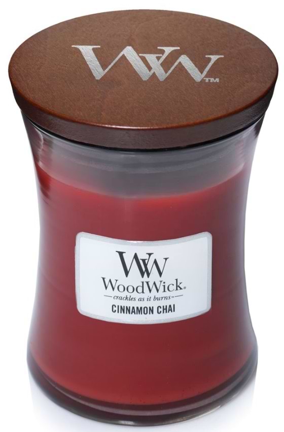 Фото - Свеча стекло Woodwick Medium Cinnamon Chai (Чай с корицей) 275г (92104E)