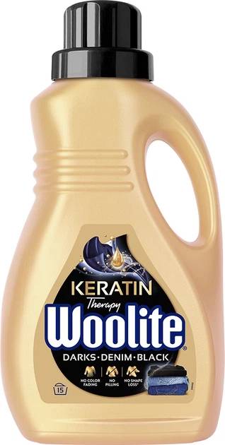 Гель для стирки Woolite  для черных и джинсовых тканей, с кератином, 0,9л