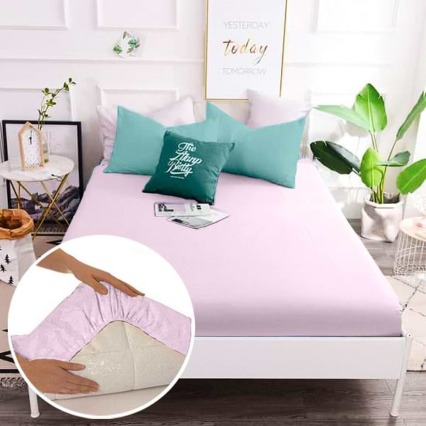 Фото - Простирадло односпальне Word of Dream на резинці перкаль рожева 100х200+25 см (08593)