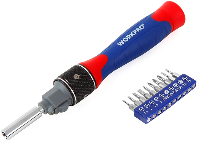 Отвертка со сменными битами WORKPRO PRO (WP221051)