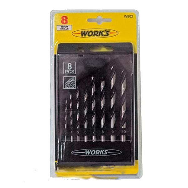 Набор сверл Works 8 шт. (W802)