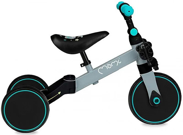 Фото - Біговел MoMi LORIS 4 в 1 Grey-Turquoise