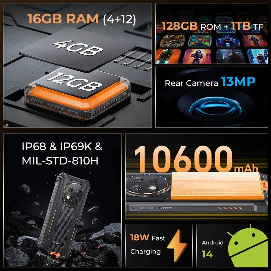 Фото - Смартфон OUKITEL WP28S 4/128GB NFC Orange