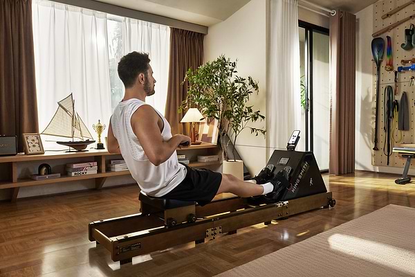 Фото - Гребний тренажер KingSmith Водний із системою потрійного складання WR20 (RMWR20F) Walnut Wood