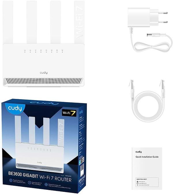 Фото - Маршрутизатор интернет WiFi7 Cudy WR3600E