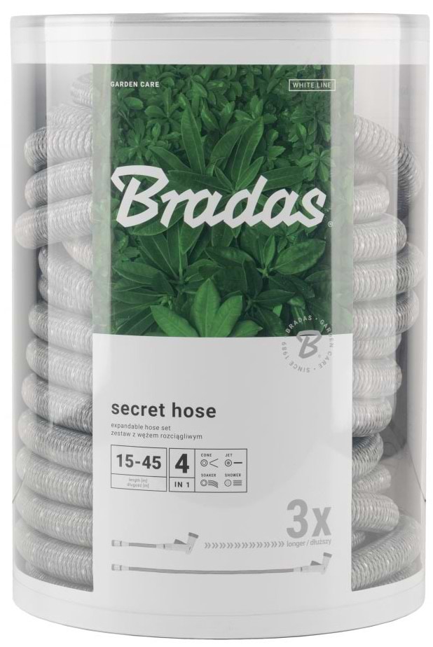 Фото - Шланг поливочний BRADAS SECRET HOSE 15-45 м Gray (WSCH1545GY)