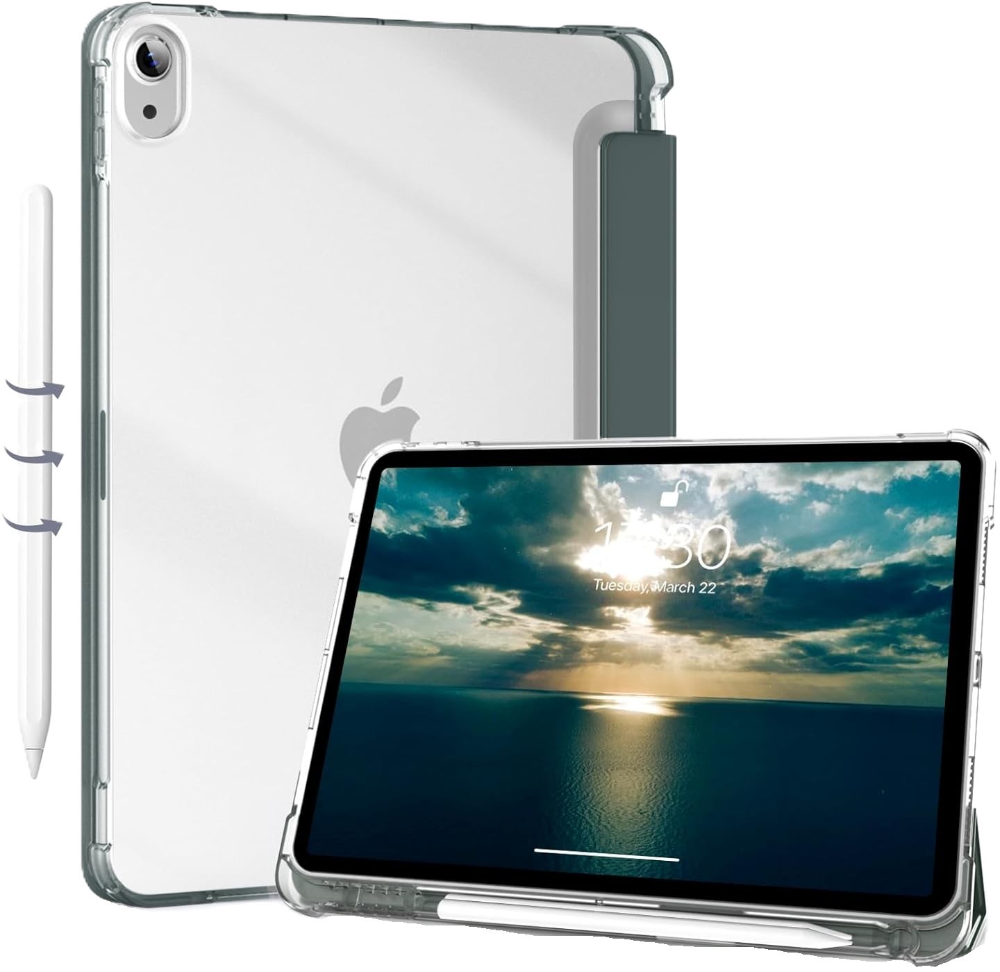 Чохол для планшета BeCover Soft Edge з кріпленням Apple Pencil for Apple iPad Air 11" M4 2026 Dark Green (715262)