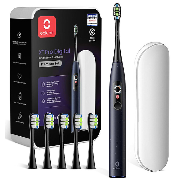 Фото - Зубная щетка электрическая Oclean X Plus Pro Digital Blue (6970810556186)