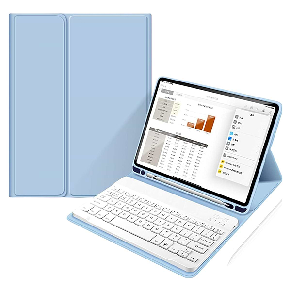 Фото - Чохол для планшету BeCover з бездротовою клавіатурою for Apple iPad Pro 13" M4 2024 Light Blue (713005)