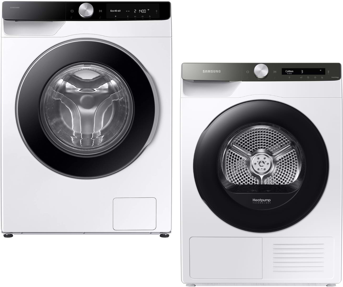 Комплект техники Samsung Стиральная машина с фронтальной загрузкой + Сушильная машина Samsung WW10FG6U3ELKUA + DV90T5240AT/UA - Фото 1