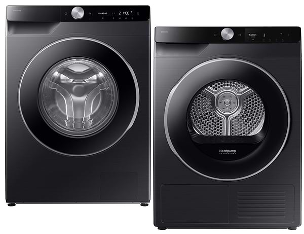 Фото - Комплект техніки Samsung Пральна машина з фронтальним завантаженням + Сушильна машина Samsung WW11DG6B25LBUA + DV90T6240LB/UA