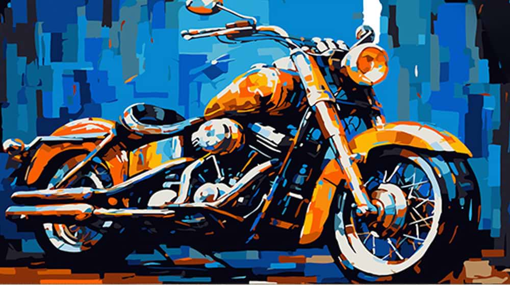 Картина за номерами Strateg Ретро-байк 50х25 см (WW168) - Фото 1