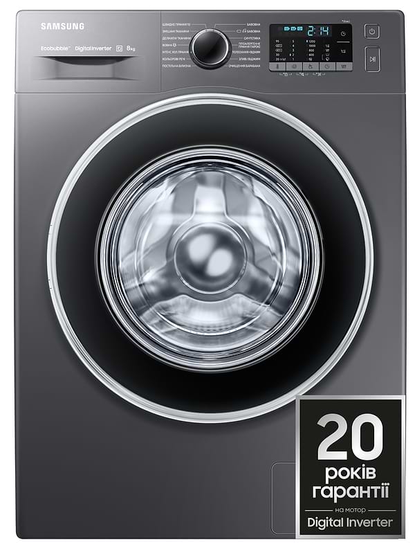 Фото - Пральна машина Samsung WW80J52E0HX/UA Фото - Пральна машина Samsung WW80J52E0HX/UA