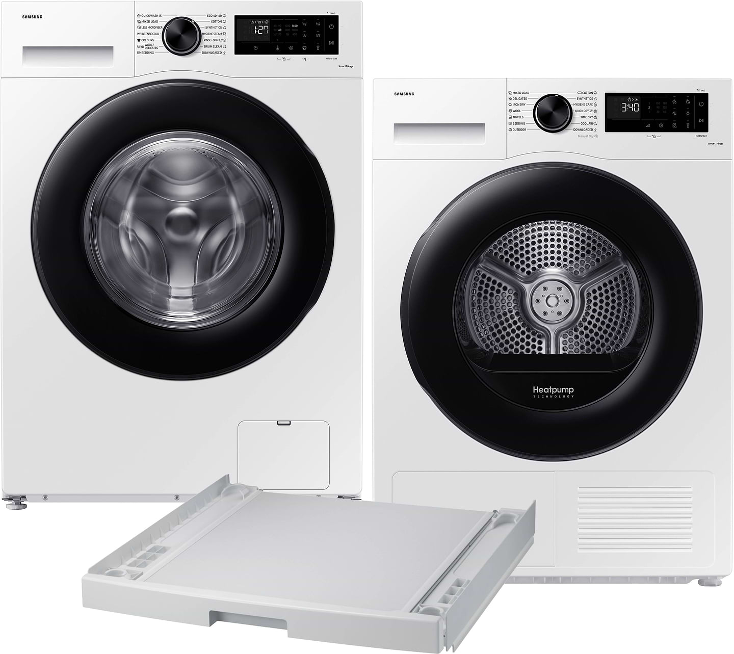 Купити Комплект техніки Samsung Пральна машина з фронтальним завантаженням + Сушильна машина + Комплект кріплень для встановлення в колону Samsung WW90CGC0EDAELE + DV90CGC2A0AEUA + SKK-DD - Фото 1 Комплект техніки Samsung Пральна машина з фронтальним завантаженням + Сушильна машина + Комплект кріплень для встановлення в колону Samsung WW90CGC0EDAELE + DV90CGC2A0AEUA + SKK-DD - Фото 1