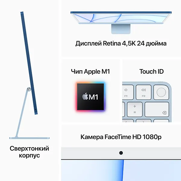 Фото - Комп'ютер-моноблок Apple iMac Apple New iMac 24'' M1 Retina 4.5K 8-Core GPU 256GB Orange (Z1320017R) 2021