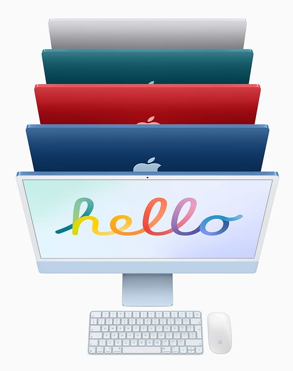 Фото - Уценка - Компьютер-моноблок Apple New iMac 24'' M1 Retina 4.5K 7-Core GPU 256GB Blue (MJV93) 2021