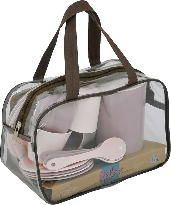 Фото - Сюжетно-ролевая игра. Посуда Tigres Релакс 17 эл. в сумке (пудра) (39895)