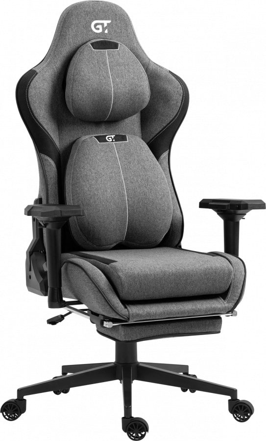 Крісло для геймерів GT Racer X-2308 Fabric Gray/Black - Фото 1