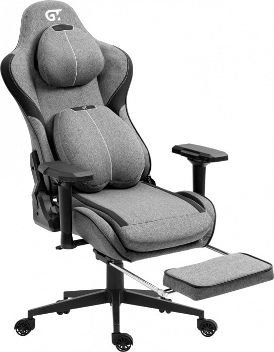 Фото - Крісло для геймерів GT Racer X-2308 Fabric Gray/Black