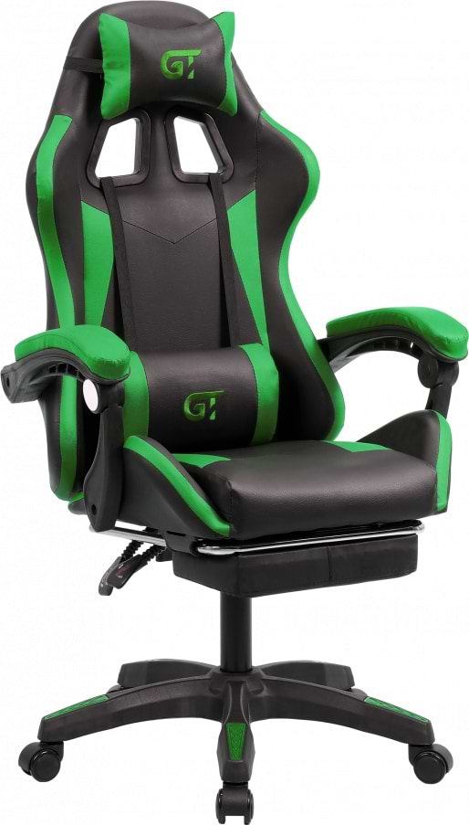 Кресло для геймеров GT Racer X-2323 Black/Green - Фото 1