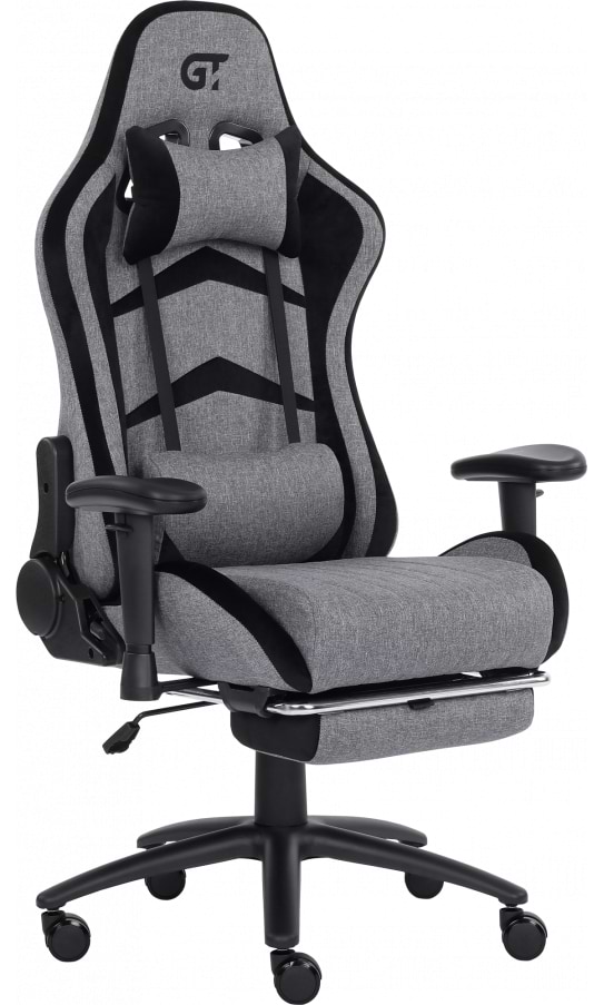 Фото - Кресло для геймеров GT Racer X-2534-F Fabric Gray/Black Suede