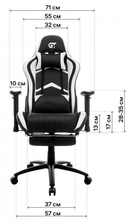 Фото - Кресло для геймеров GT Racer X-2534-F Fabric Black
