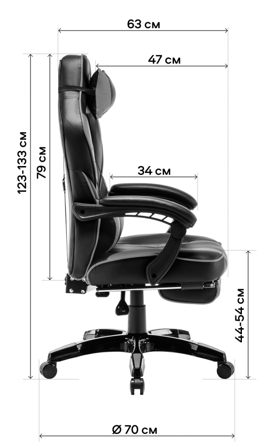Фото - Кресло для геймеров GT Racer X-2749-1 Fabric Gray/Black Suede