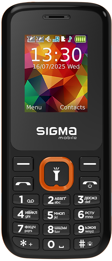 Мобільний телефон Sigma mobile X-style 171 MINI TYPE-C Black/Orange - Фото 1