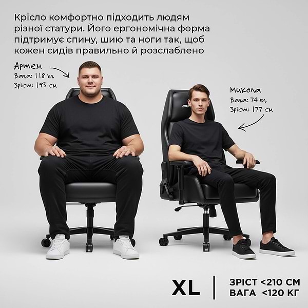 Фото - Кресло для геймеров Anda Seat X1 Gaming Sofa Black PVC (AD-W-SF01-04-B-PV)