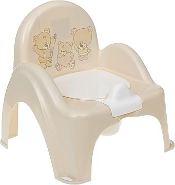 Горшок детский Tega Baby стульчик Мишки с музыкой Кремовый (PO-043-119) - Фото 1