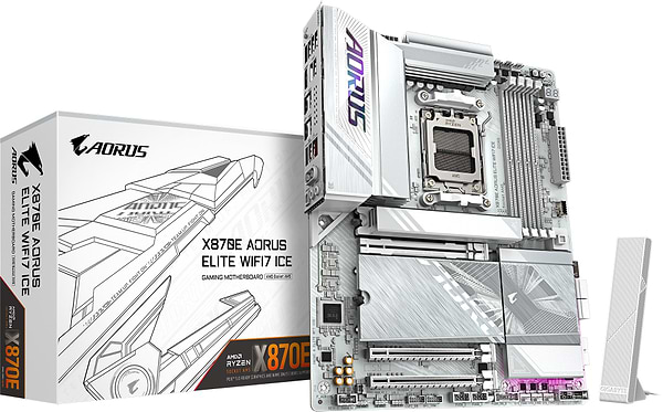Фото - Материнская плата Gigabyte X870E AORUS ELITE WIFI7 ICE DDR5