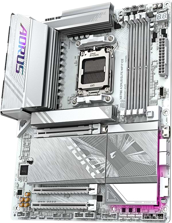 Фото - Материнская плата Gigabyte X870E AORUS ELITE WIFI7 ICE DDR5