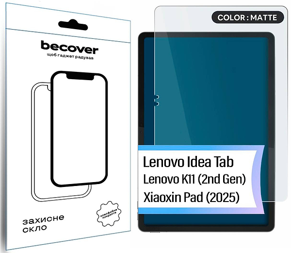 Фото - Защитное стекло для планшета BeCover Matte Anti-Glare for Lenovo Idea Tab/K11 (2nd Gen) TB336/Xiaoxin Pad (2025) 11" (714613)