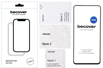 Фото - Захисне скло для смартфону BeCover for Motorola Moto G84 10D Black (712333)