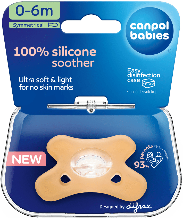 Симетрична пустушка Canpol babies 0-6 міс - помаранчева (24/001_ora)