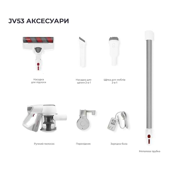 Фото - Пылесос ручной для дома Xiaomi JIMMY Wireless Vacuum Cleaner Silver (JV53S)