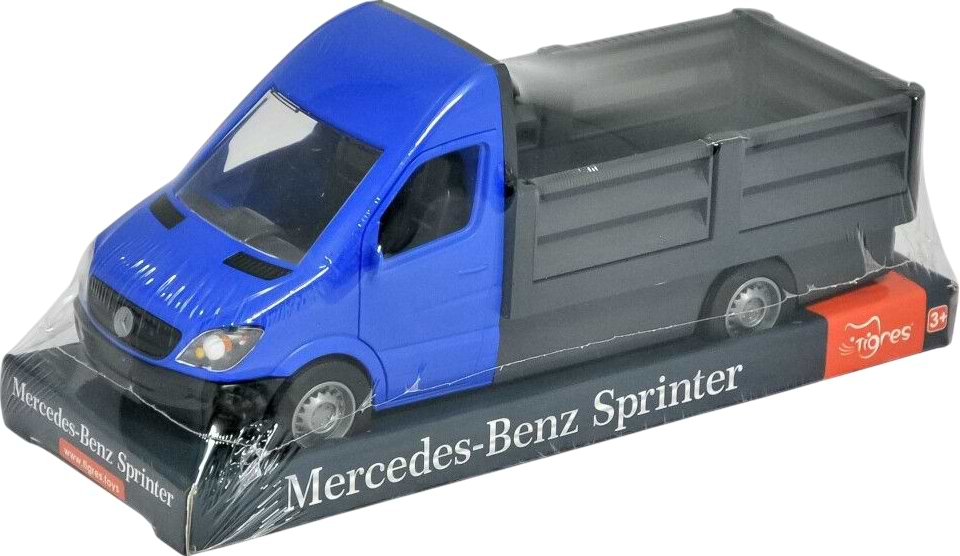 Коллекционная спецтехника Tigres Mercedes-Benz Sprinter бортовой Синий (39666)