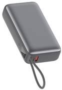 Батарея мобильная Xipin T202LF 20000mAh PD20W+22.5W Built-In USB-C Cable Gray