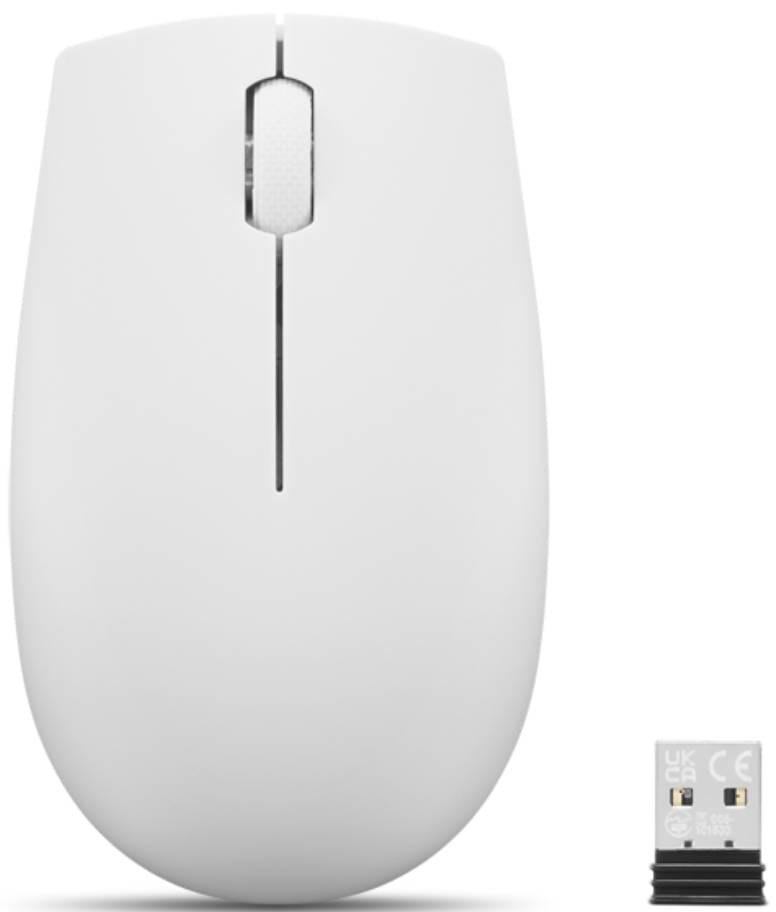 Мышь беспроводная Lenovo 300 Wireless Mouse (GY51L15677) Cloud Grey - Фото 1