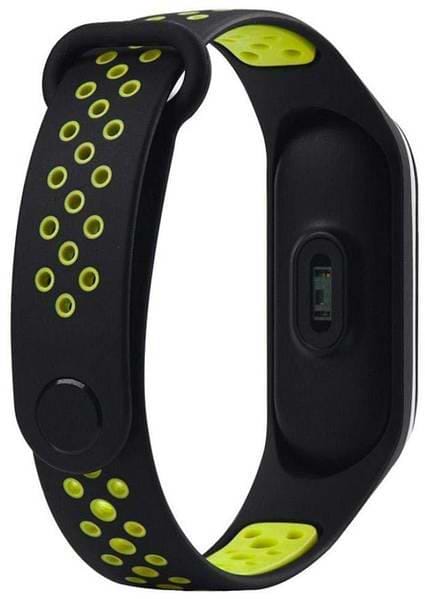 Фото - Ремінець для фітнес-браслету XOKO Sport for Xiaomi Mi Band 5/6/7 Black/Green (XK-BND-SP-BKGRN)