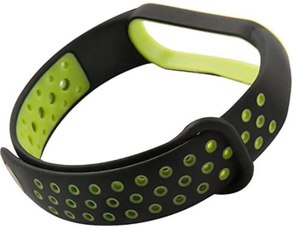 Фото - Ремінець для фітнес-браслету XOKO Sport for Xiaomi Mi Band 5/6/7 Black/Green (XK-BND-SP-BKGRN)