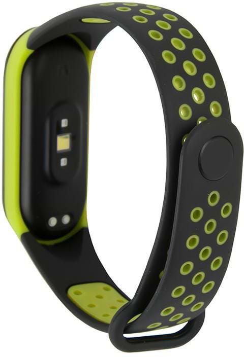 Фото - Ремінець для фітнес-браслету XOKO Sport for Xiaomi Mi Band 5/6/7 Black/Green (XK-BND-SP-BKGRN)