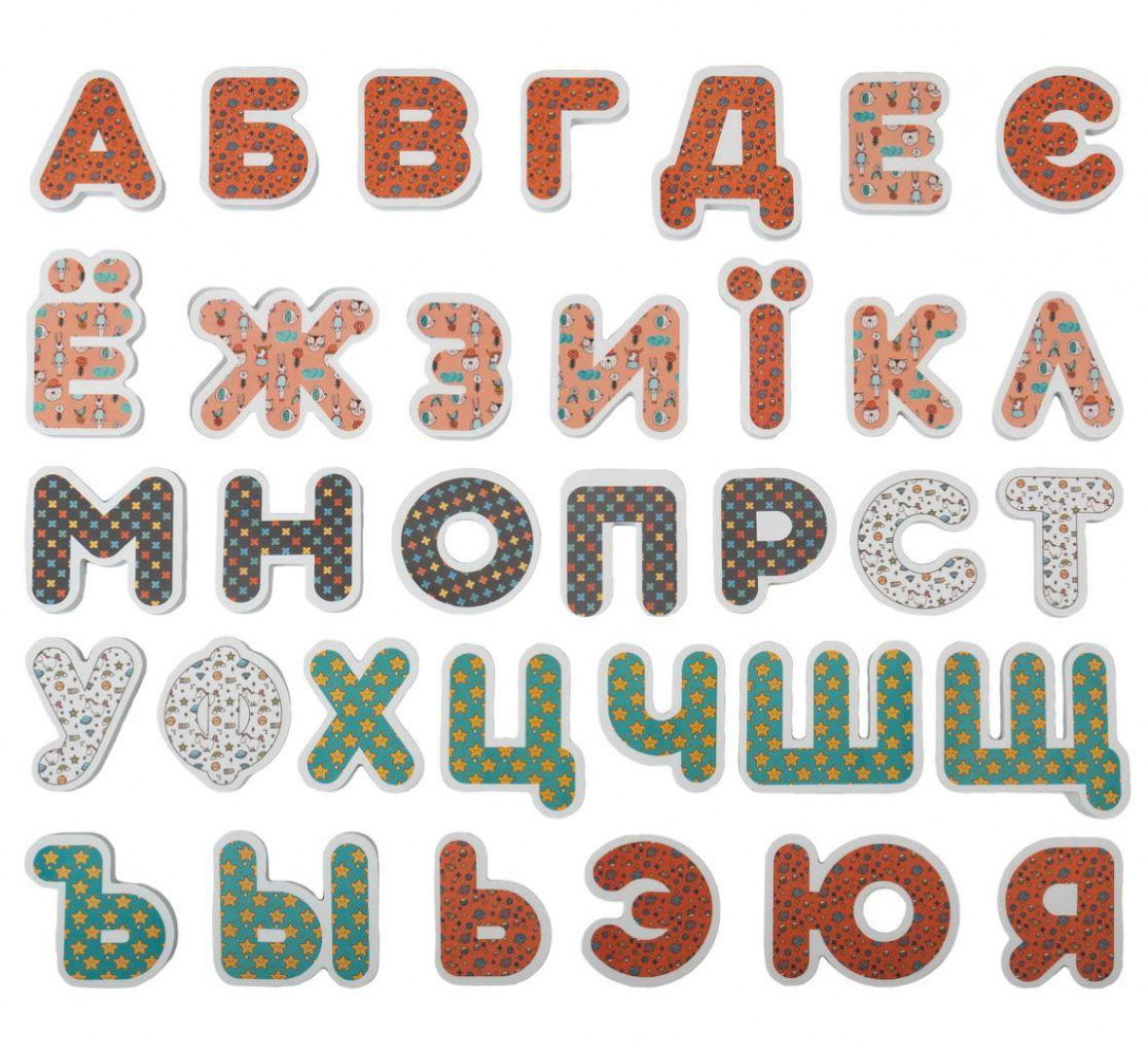 Настільна гра розвиваюча (до 2 років) XOKO EVA Алфавіт укр + рос (34 од + мішечок для сушки + мішок зберігання) (XK-EVA-02) - Фото 1
