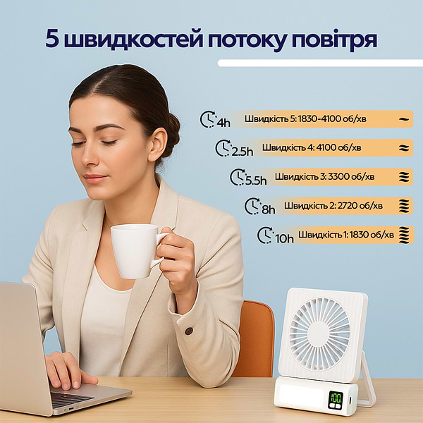 Фото - Вентилятор портативний XOKO F01 (XK-F01)